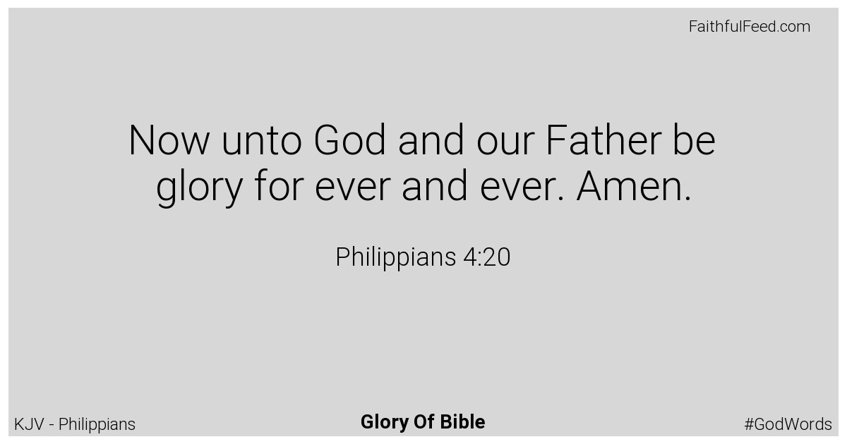 Philippians 4:20 - Kjv