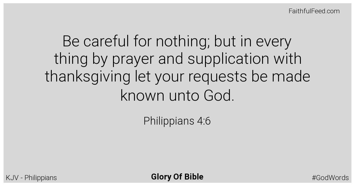 Philippians 4:6 - Kjv