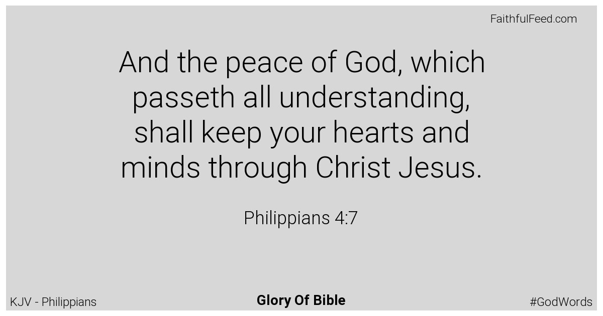 Philippians 4:7 - Kjv