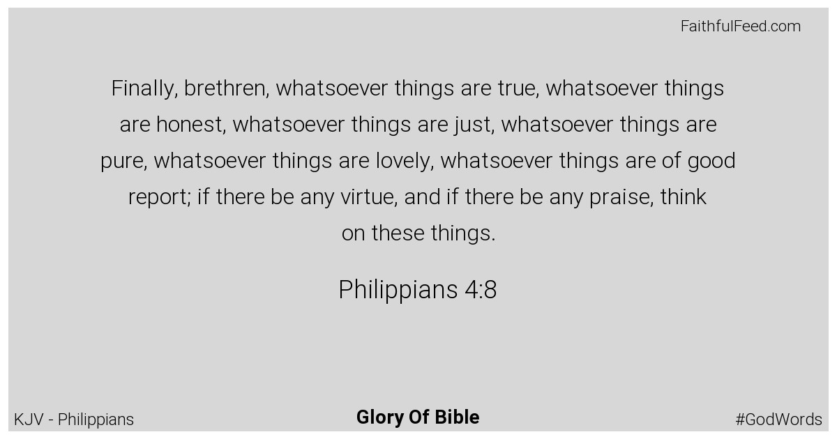 Philippians 4:8 - Kjv