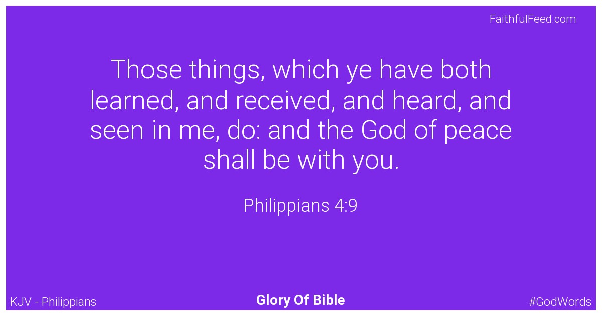 Philippians 4:9 - Kjv