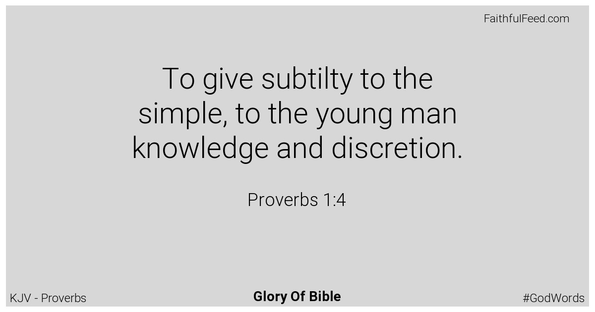 Proverbs 1:4 - Kjv