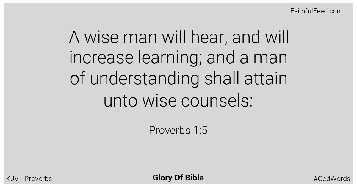 Proverbs 1:5 - Kjv