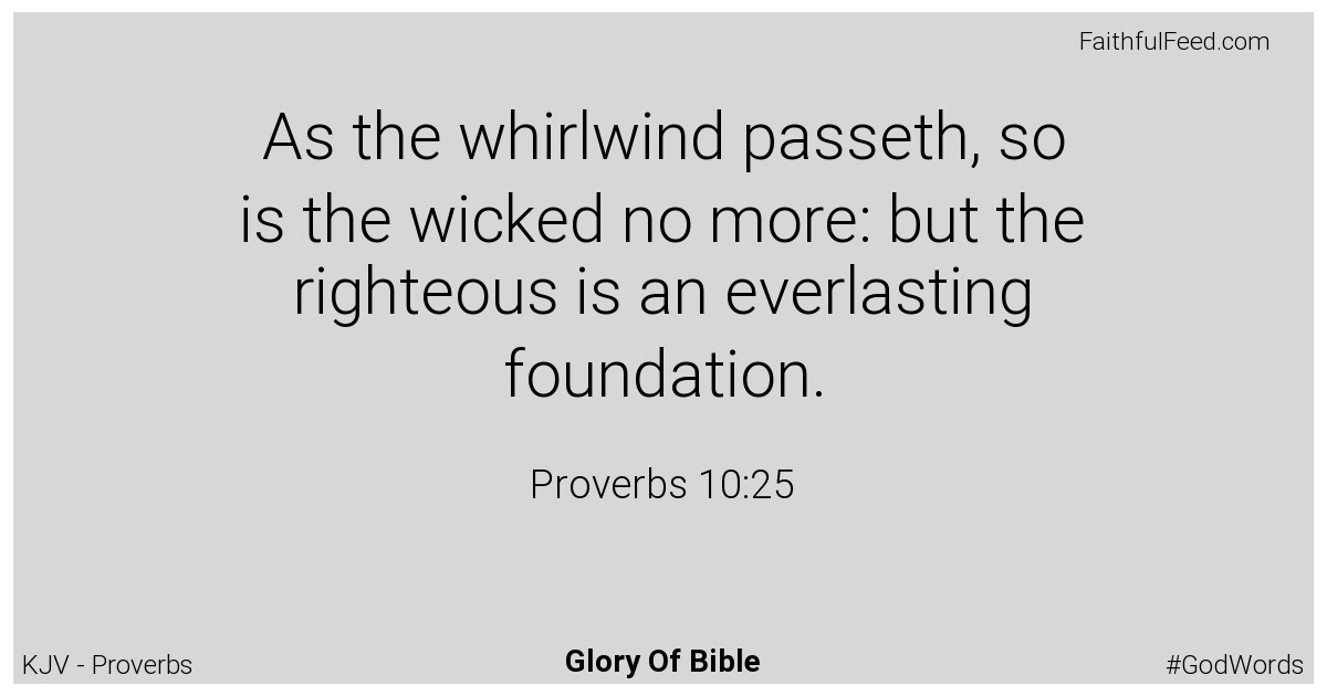 Proverbs 10:25 - Kjv