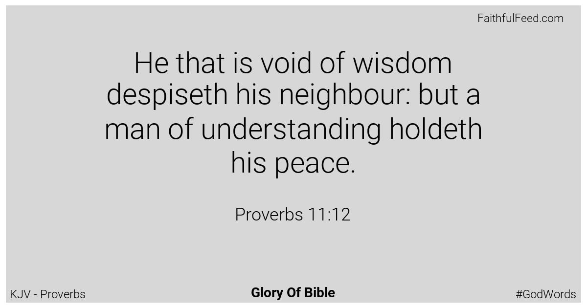 Proverbs 11:12 - Kjv