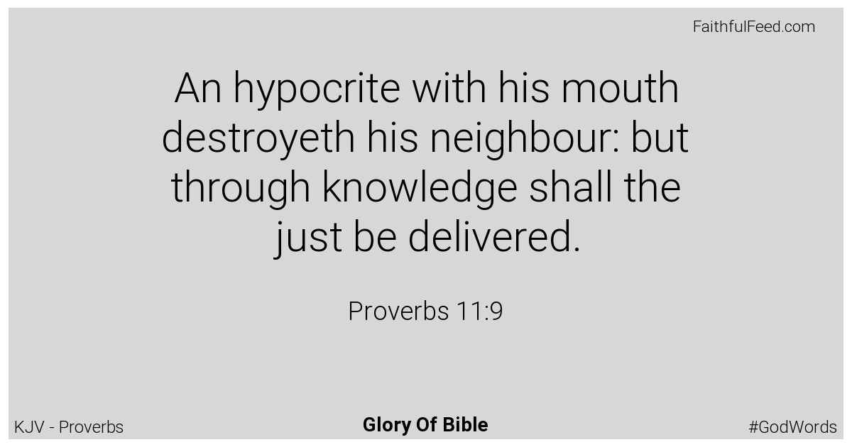 Proverbs 11:9 - Kjv