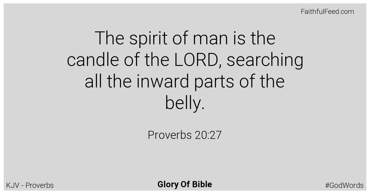 Proverbs 20:27 - Kjv