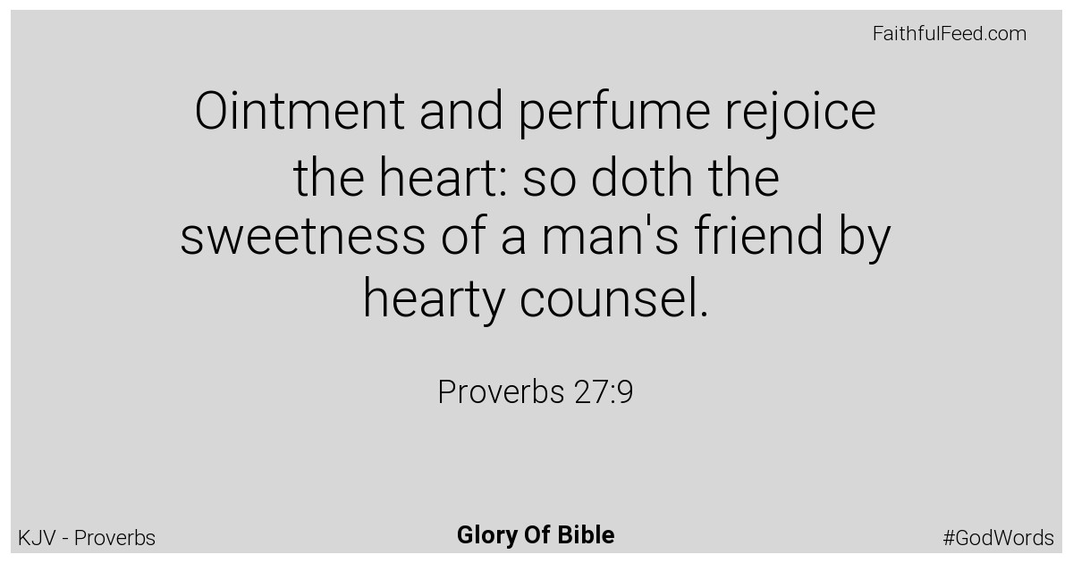 Proverbs 27:9 - Kjv