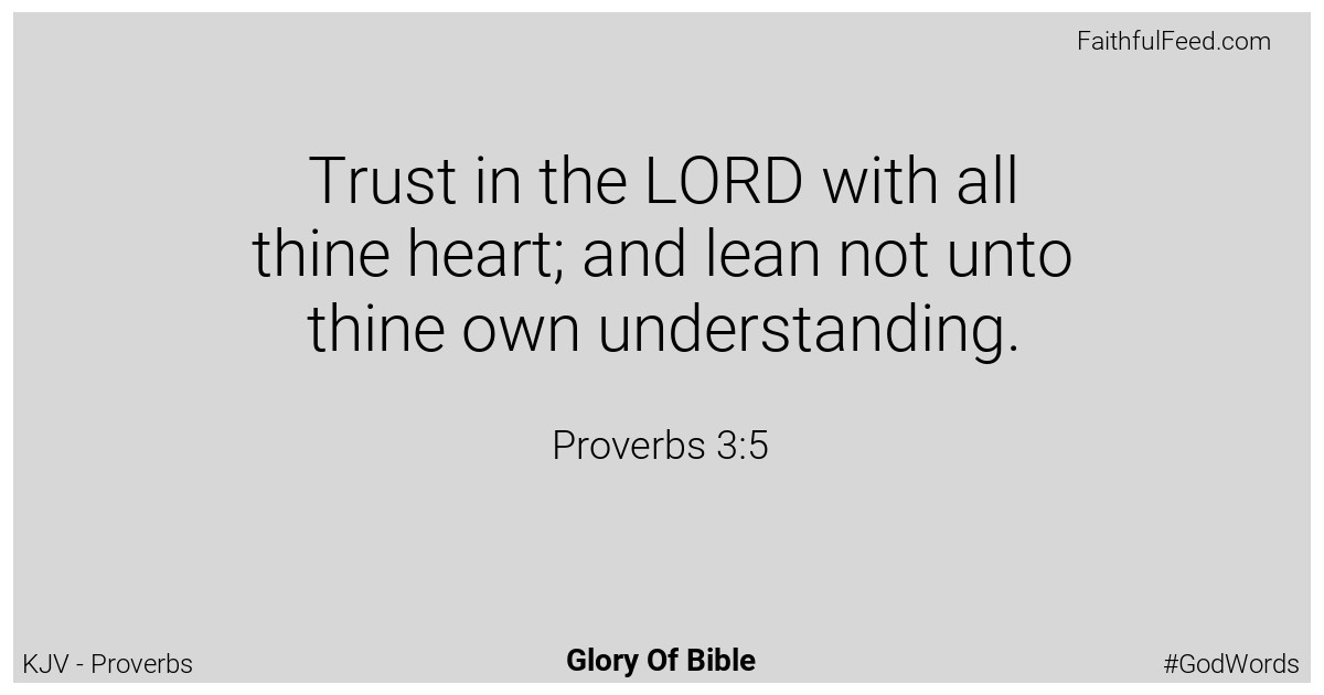 Proverbs 3:5 - Kjv