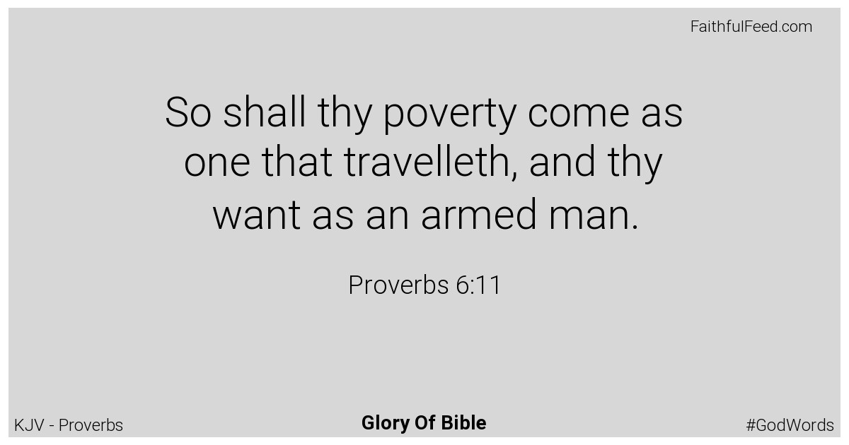 Proverbs 6:11 - Kjv