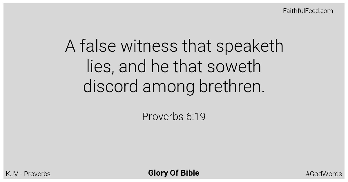 Proverbs 6:19 - Kjv