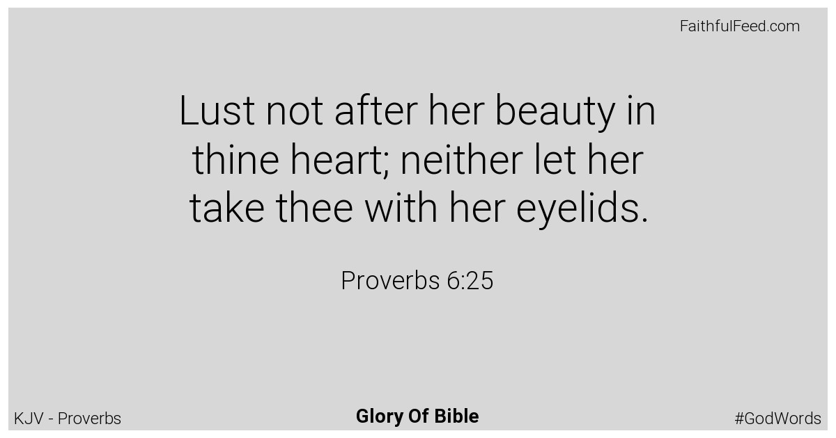 Proverbs 6:25 - Kjv