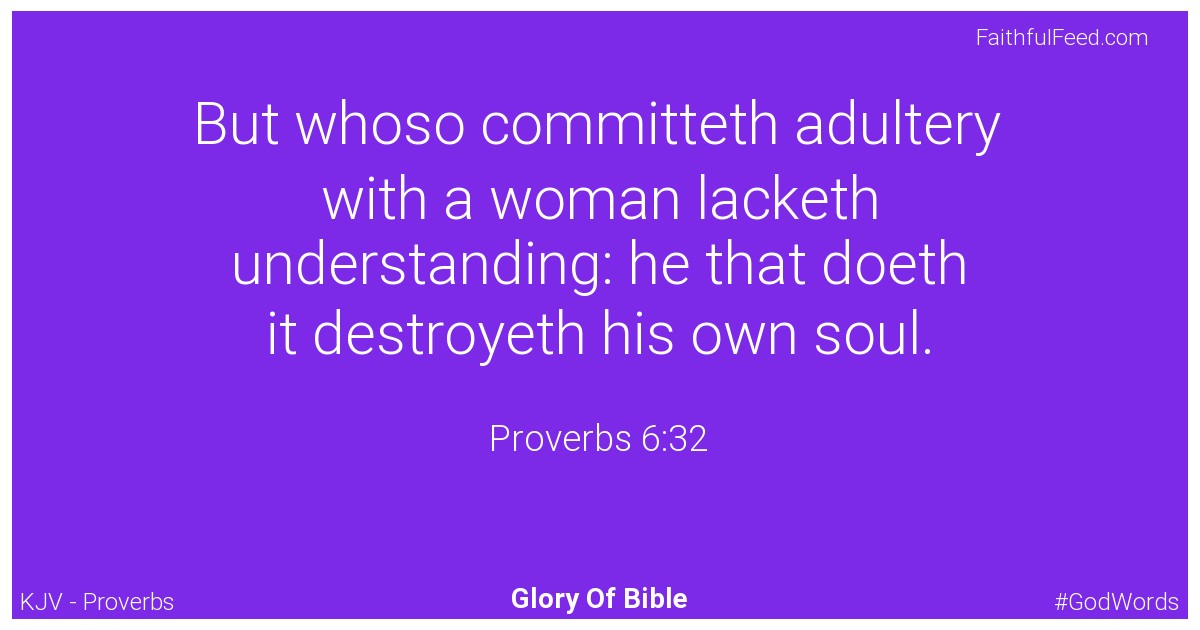 Proverbs 6:32 - Kjv