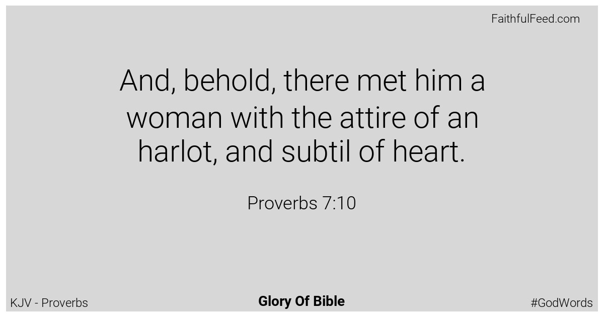 Proverbs 7:10 - Kjv