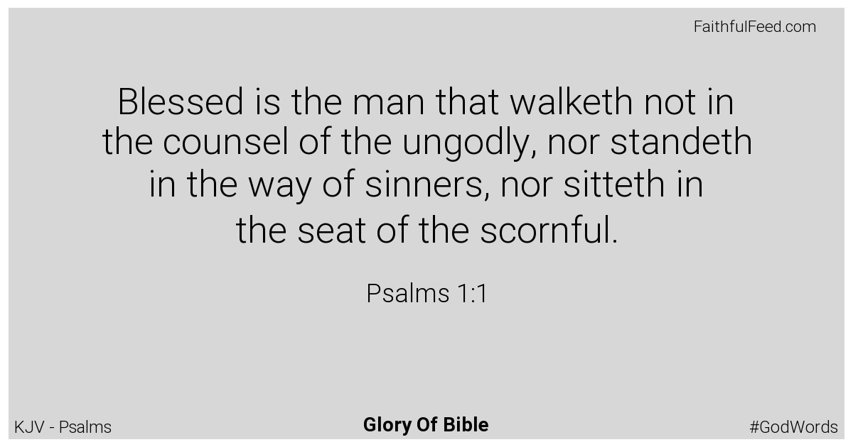 Psalms 1:1 - Kjv