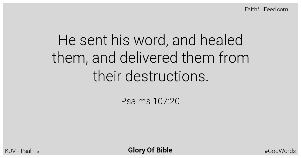 Psalms 107:20 - Kjv