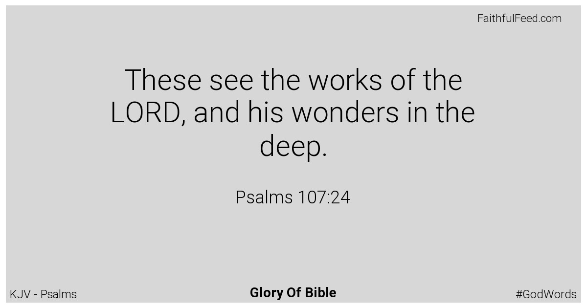 Psalms 107:24 - Kjv