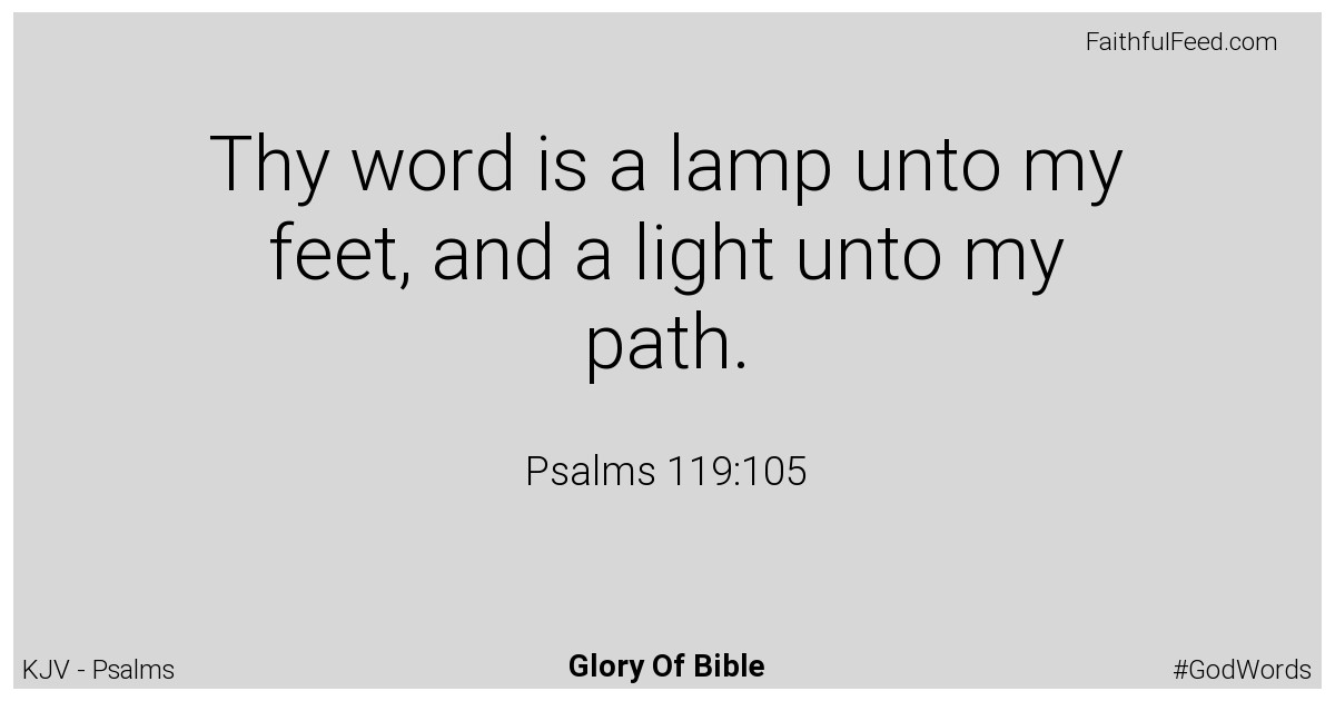 Psalms 119:105 - Kjv