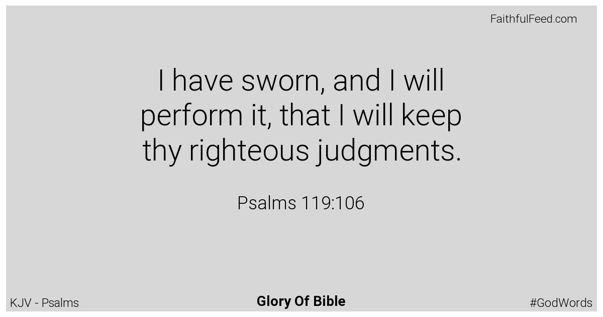 Psalms 119:106 - Kjv
