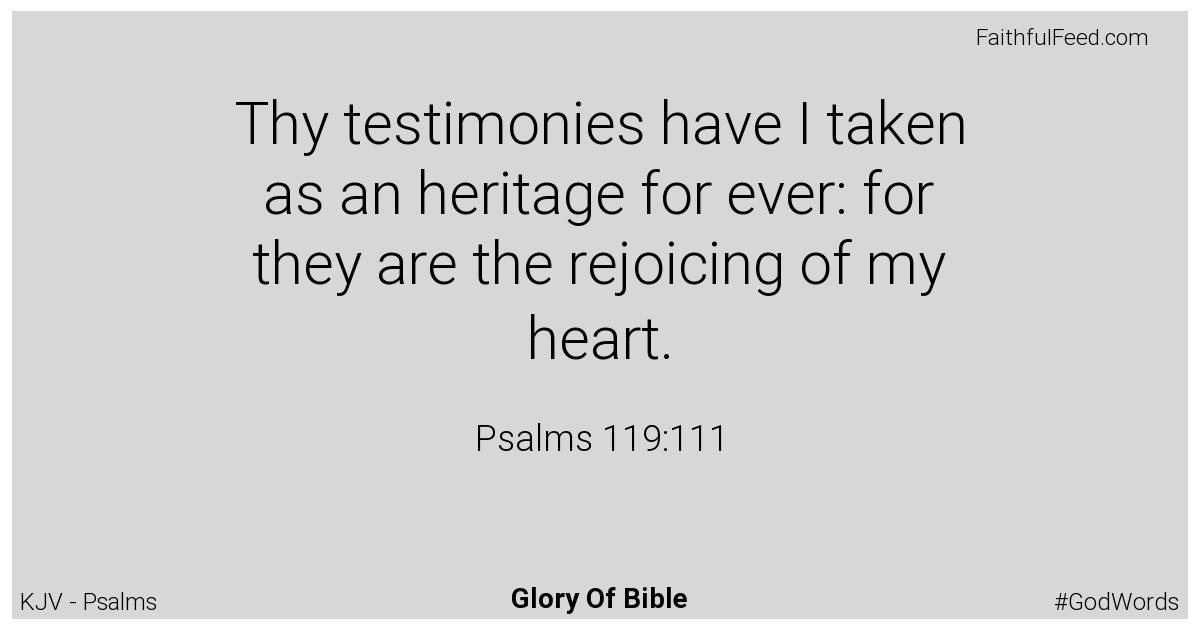 Psalms 119:111 - Kjv