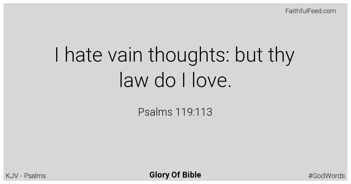 Psalms 119:113 - Kjv