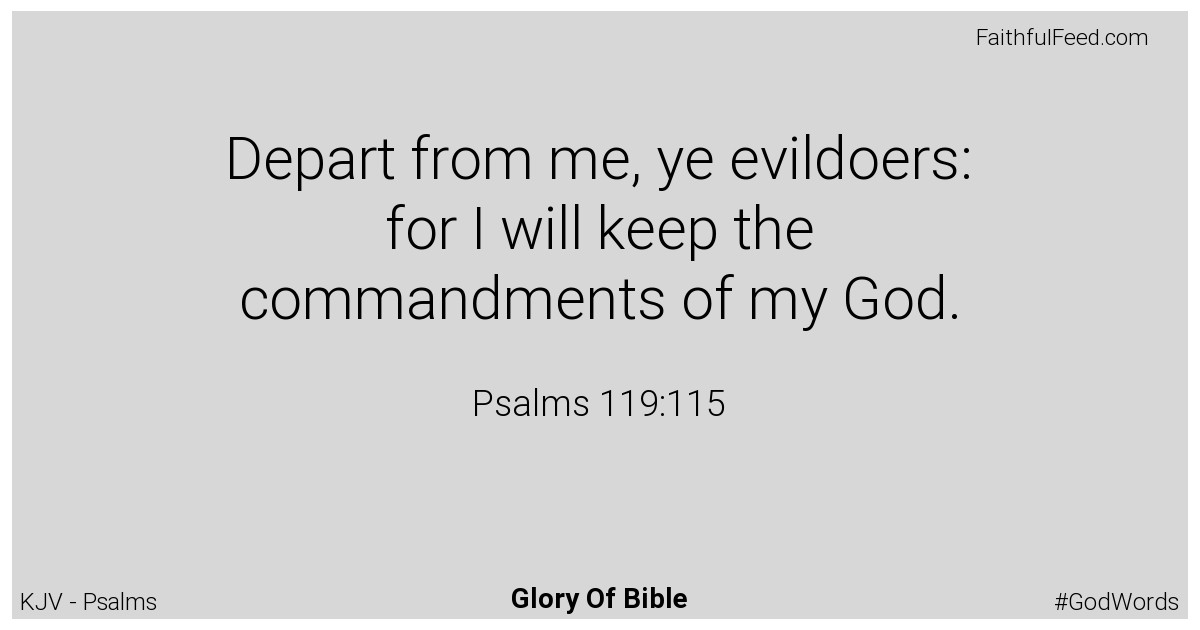 Psalms 119:115 - Kjv