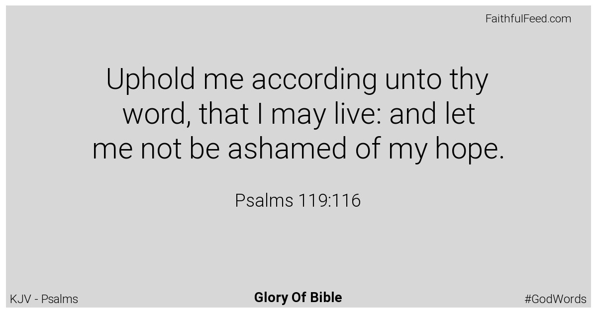 Psalms 119:116 - Kjv