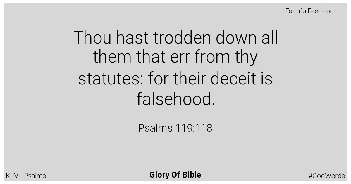 Psalms 119:118 - Kjv