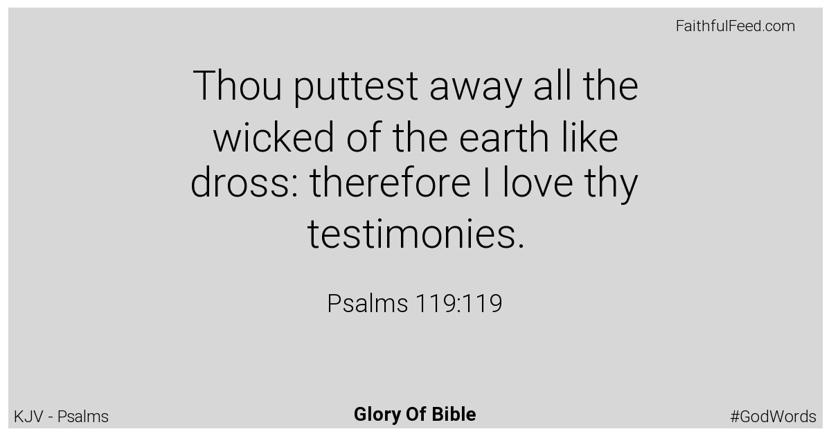 Psalms 119:119 - Kjv