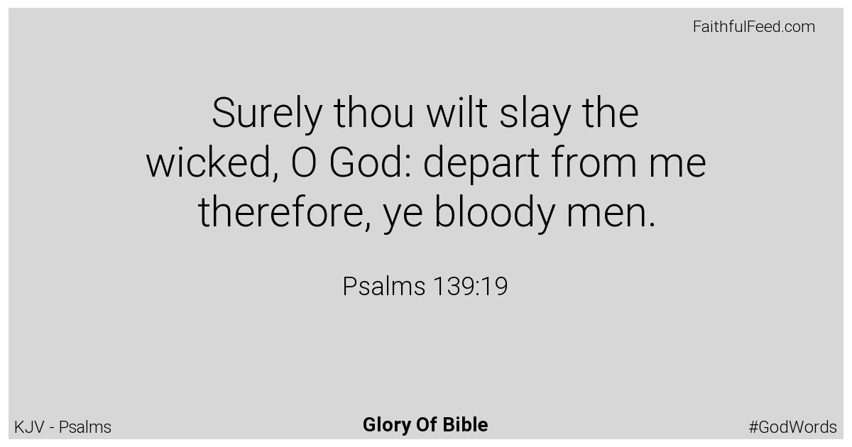 Psalms 139:19 - Kjv