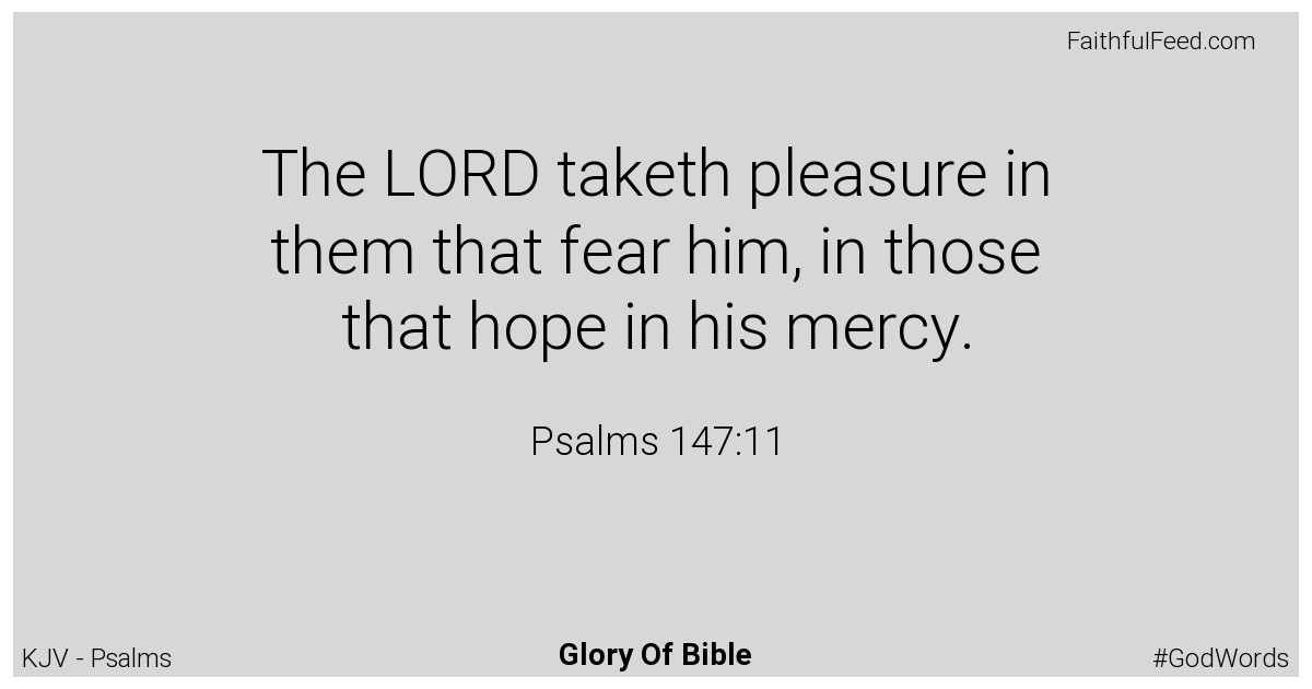 Psalms 147:11 - Kjv