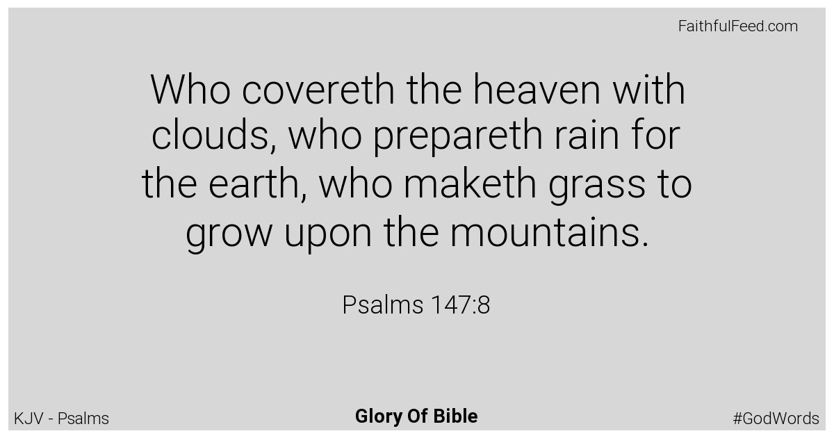 Psalms 147:8 - Kjv