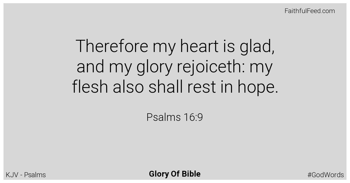 Psalms 16:9 - Kjv