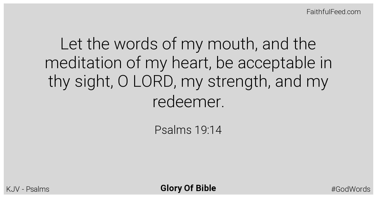 Psalms 19:14 - Kjv