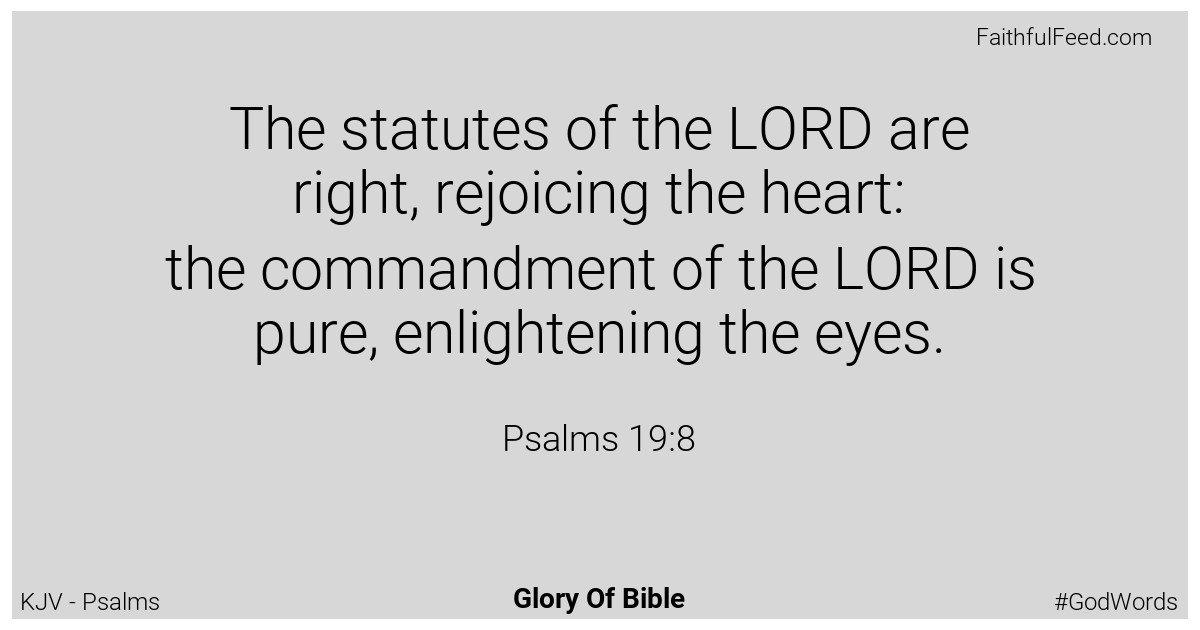 Psalms 19:8 - Kjv