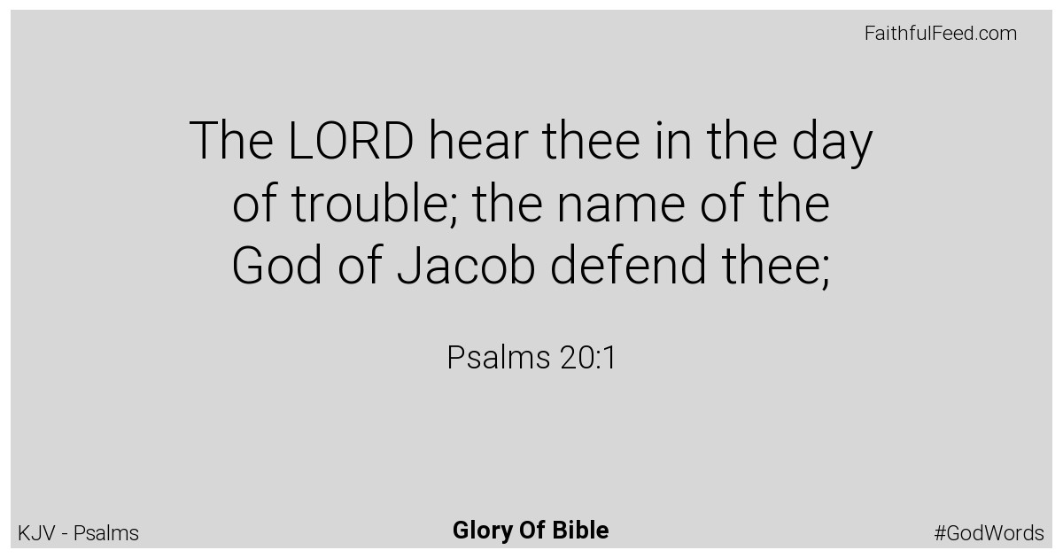 Psalms 20:1 - Kjv