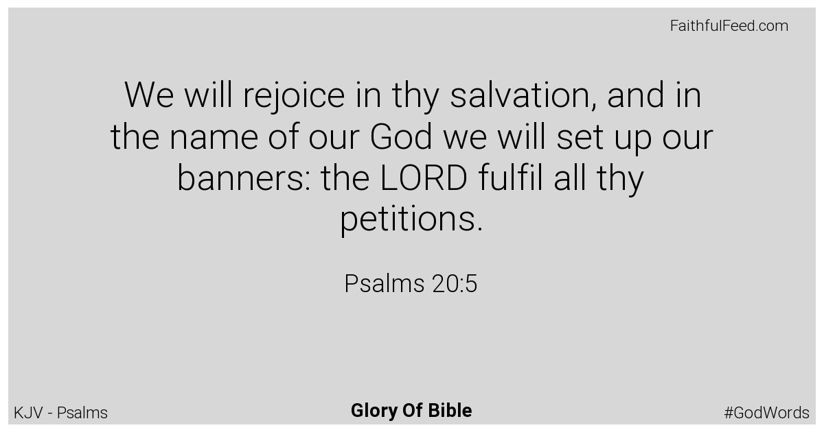 Psalms 20:5 - Kjv