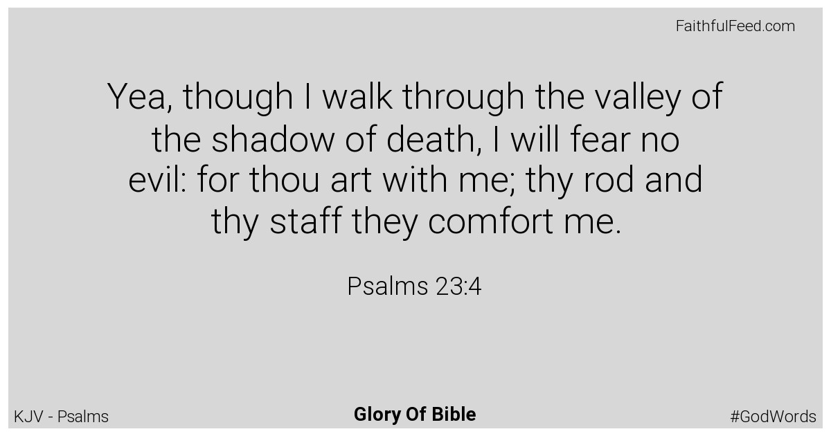 Psalms 23:4 - Kjv