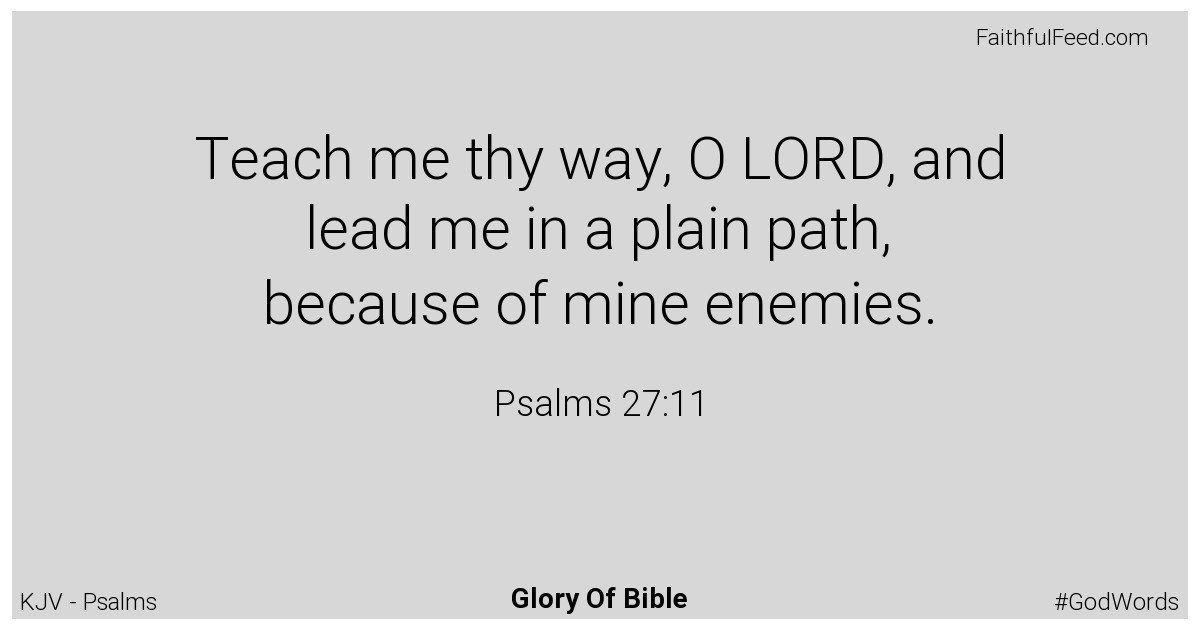 Psalms 27:11 - Kjv