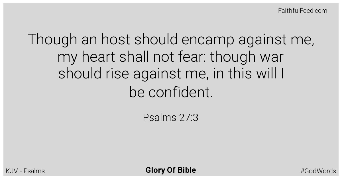 Psalms 27:3 - Kjv