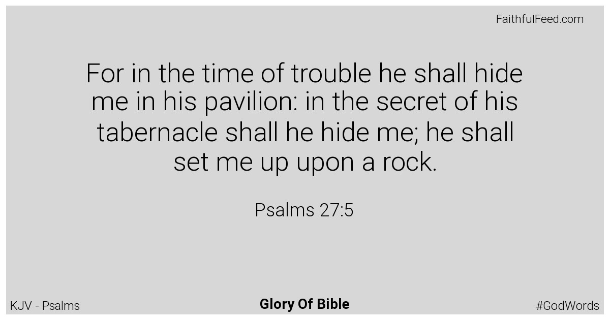 Psalms 27:5 - Kjv