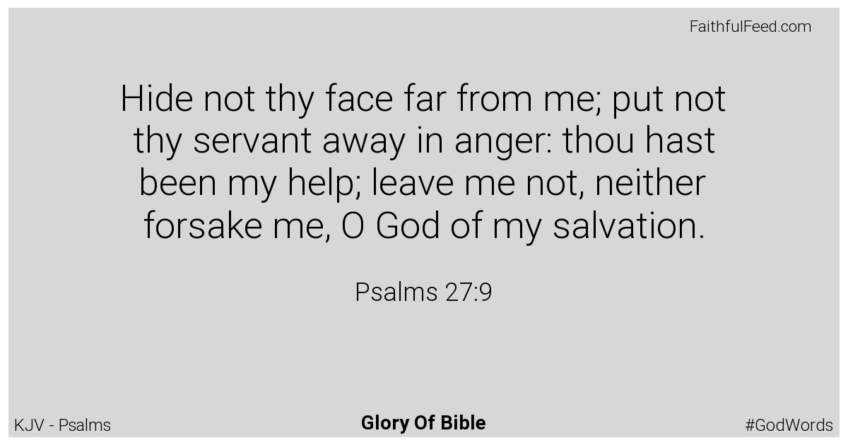 Psalms 27:9 - Kjv