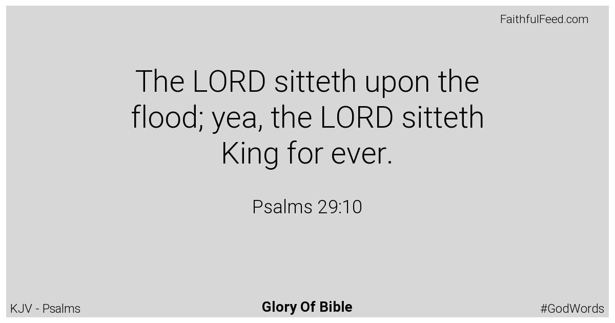 Psalms 29:10 - Kjv