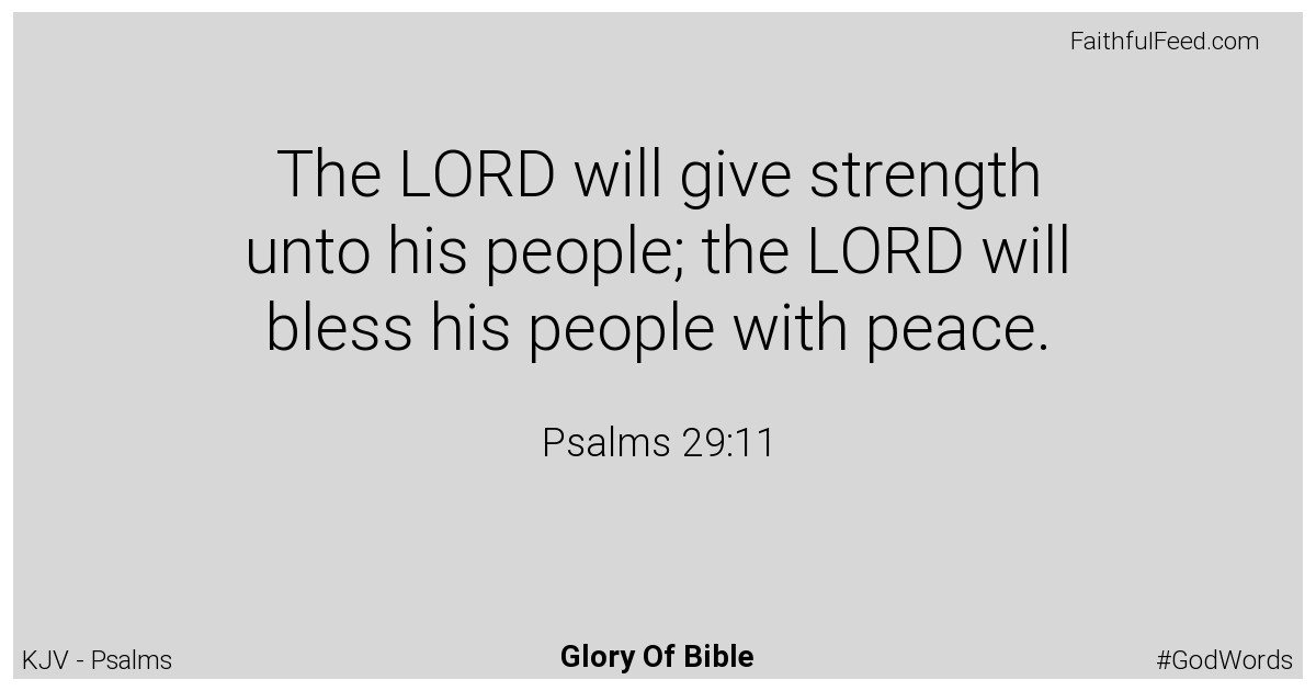 Psalms 29:11 - Kjv