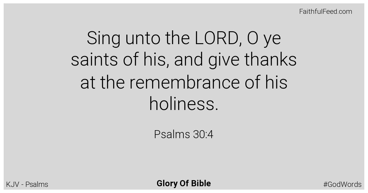 Psalms 30:4 - Kjv