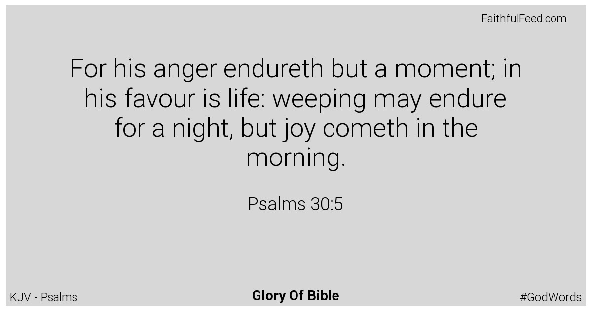 Psalms 30:5 - Kjv