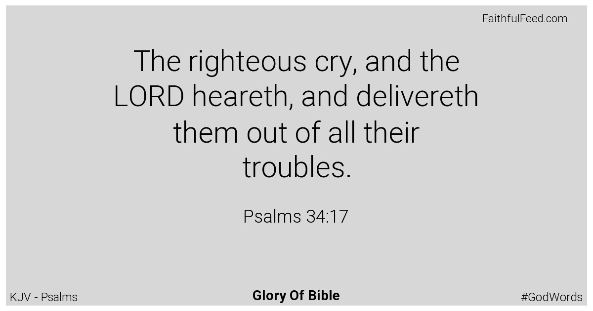 Psalms 34:17 - Kjv