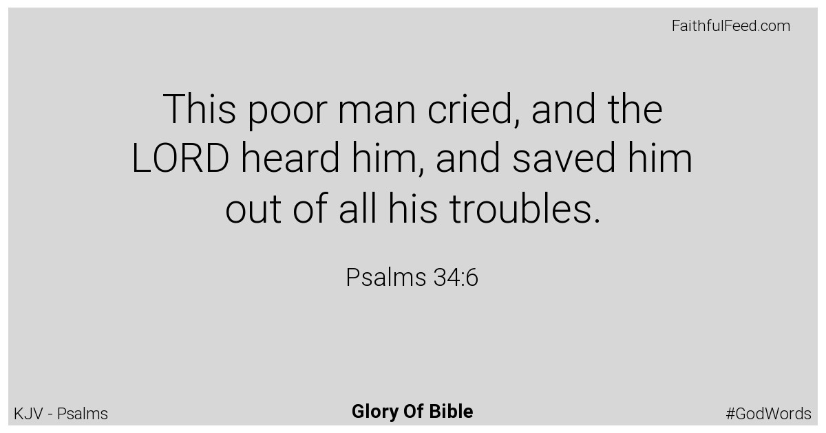 Psalms 34:6 - Kjv