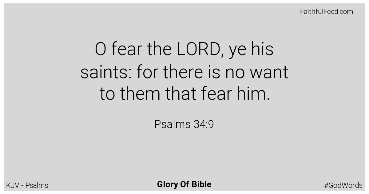 Psalms 34:9 - Kjv