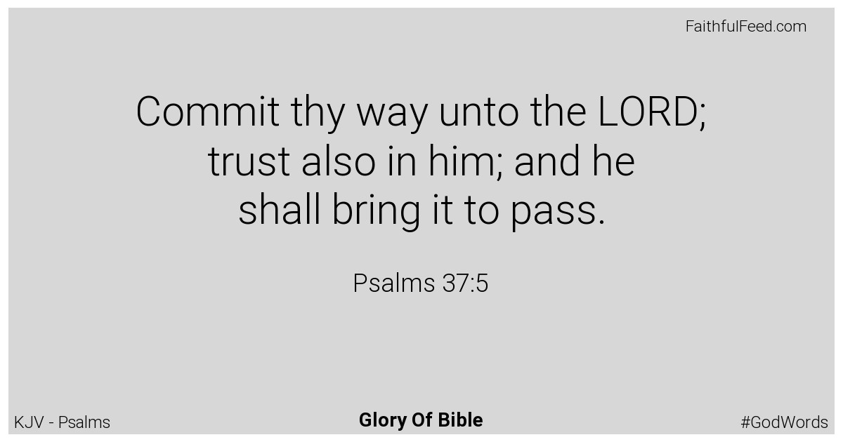 Psalms 37:5 - Kjv